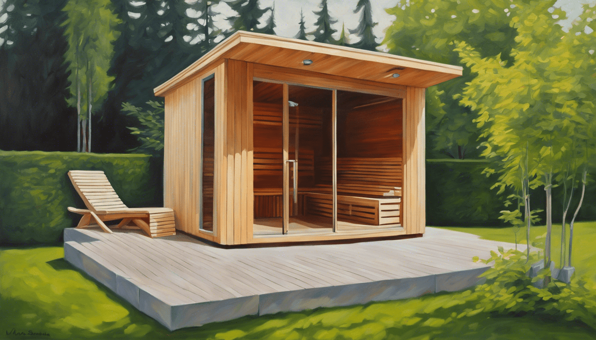 Een grote sauna in de tuin
