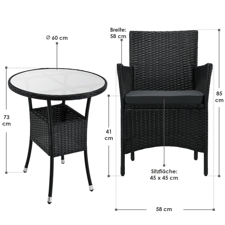 Polyrattan balkonset Bayamo