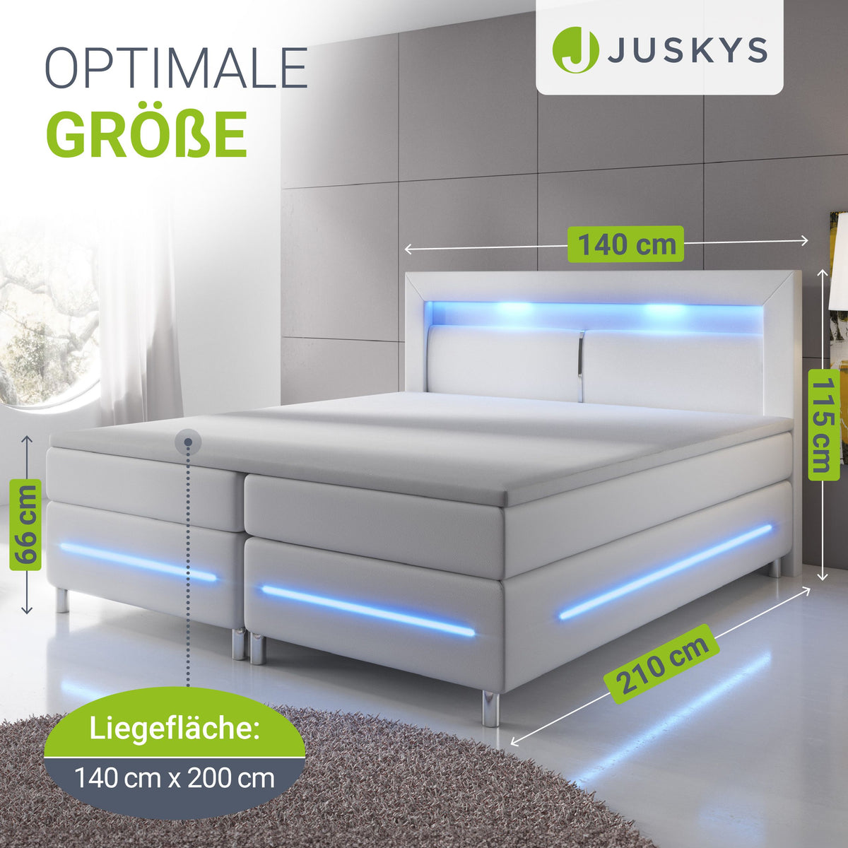 Boxspringbed Norfolk - kunstleer