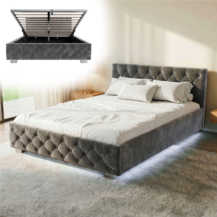 Gestoffeerd bed Nizza
