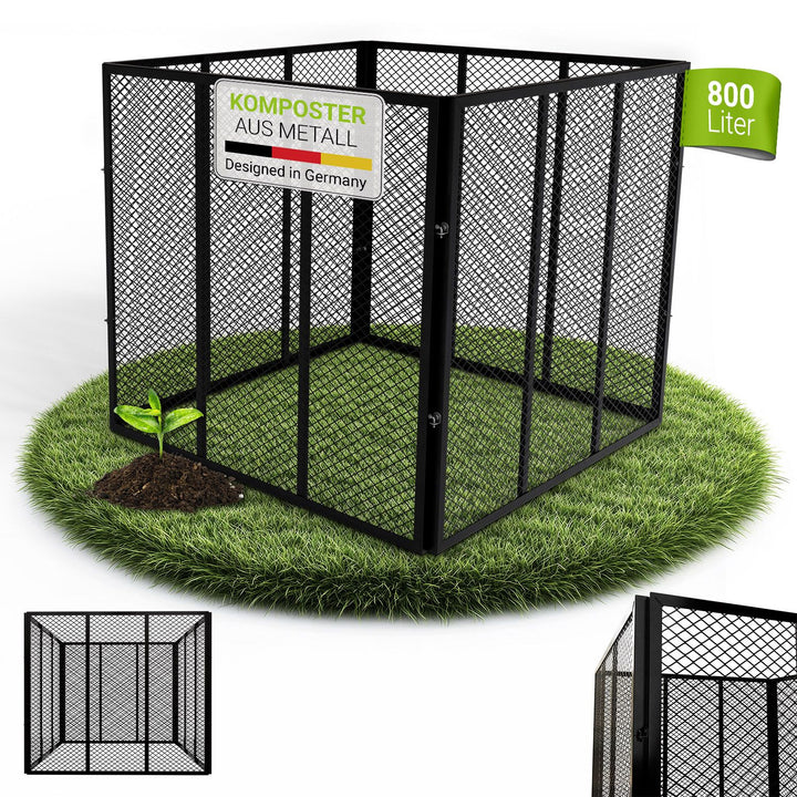 Metalen composter voor tuinafval