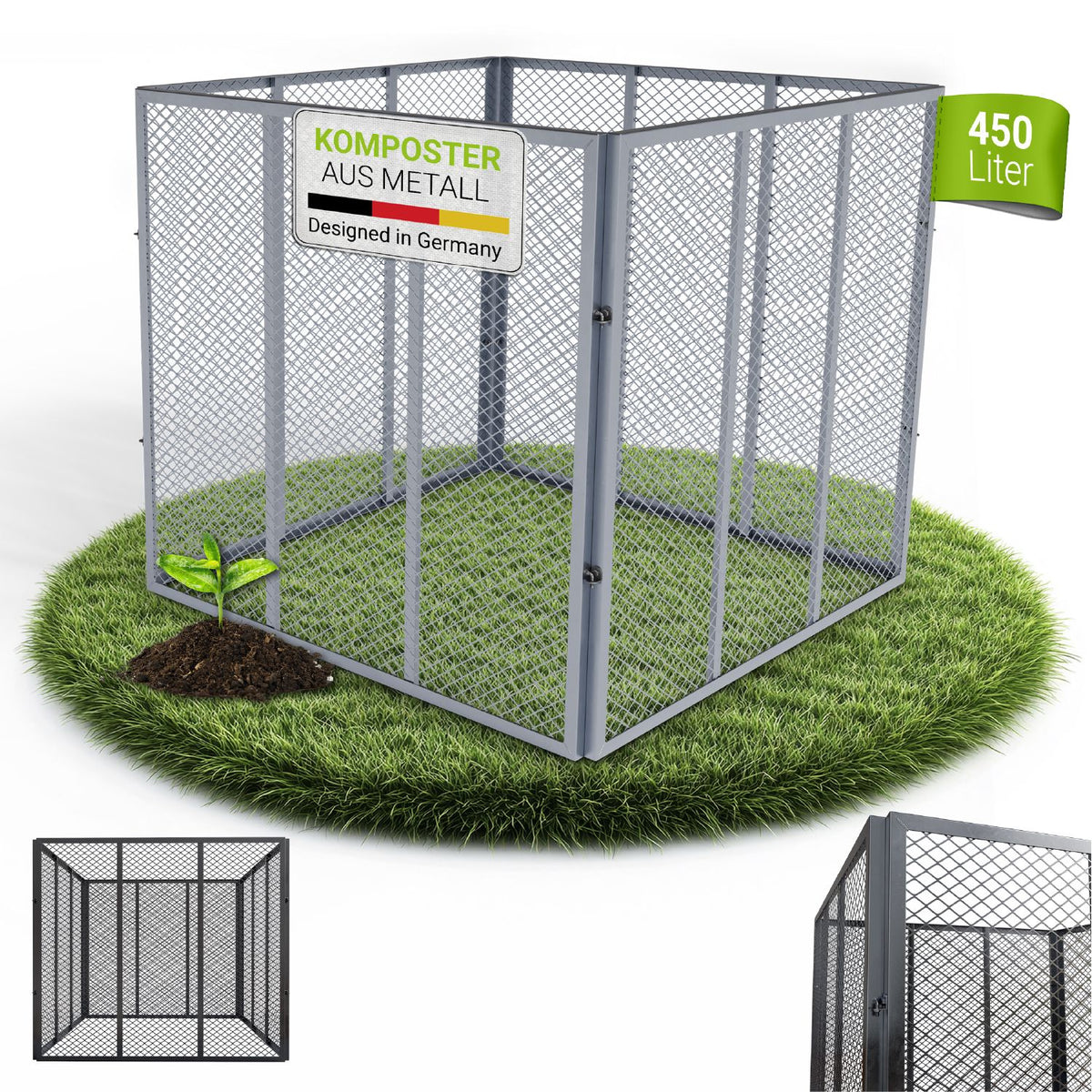 Metalen composter voor tuinafval
