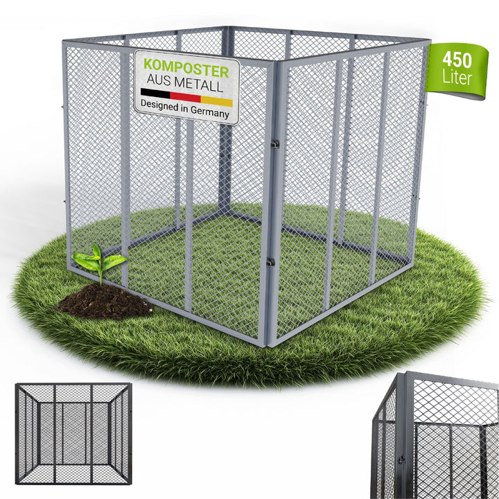 Metalen composter voor tuinafval