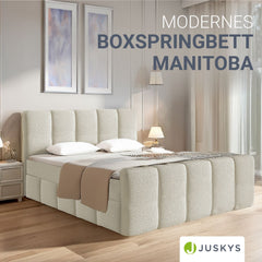 Boxspringbed Manitoba - bouclé-stof