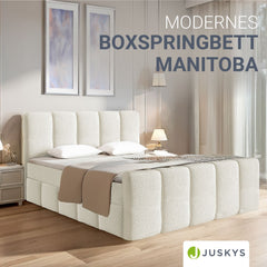 Boxspringbed Manitoba - bouclé-stof