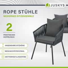 2er-Set Rope stoelen