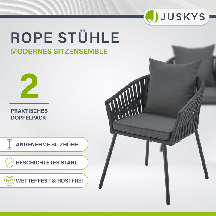2er-Set Rope stoelen