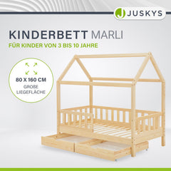 Kinderbed Marli 80 x 160 cm met bedlade