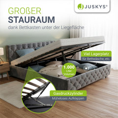Gestoffeerd bed Nizza