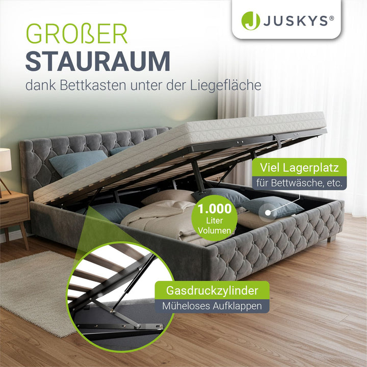 Gestoffeerd bed Nizza