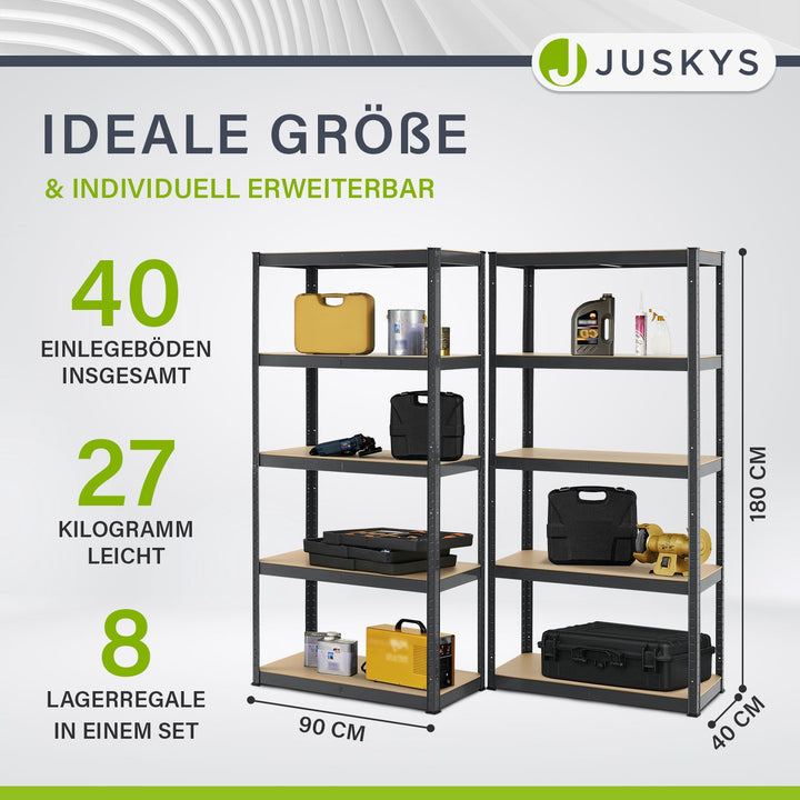 Opbergrek Basic 2er bis 8er Set 180 x 90 x 40 cm