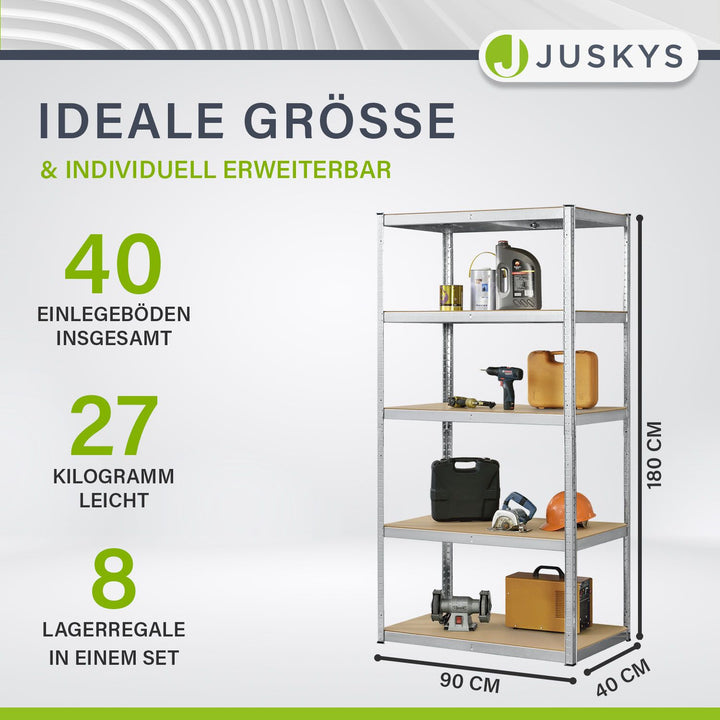 Opbergrek Basic 2er bis 8er Set 180 x 90 x 40 cm