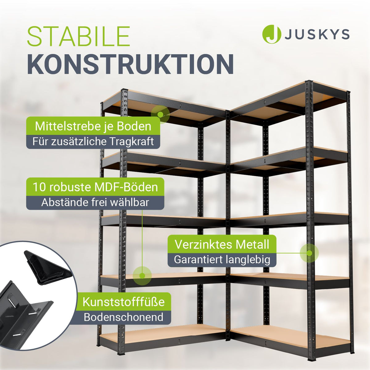Opbergrek Basic 2er bis 8er Set 180 x 90 x 40 cm