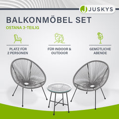 Balkonmeubelset Ostana 3-teilig