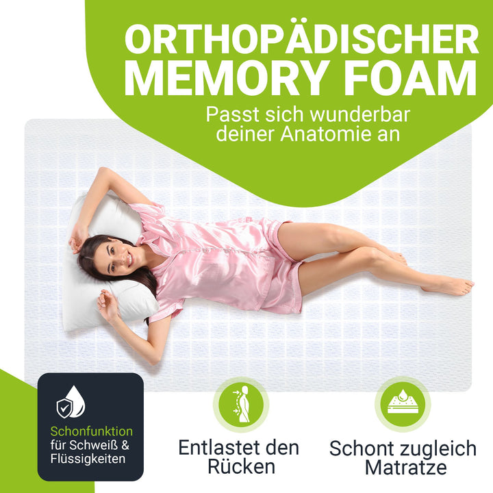 Orthopedische topmatras gemaakt van traagschuim