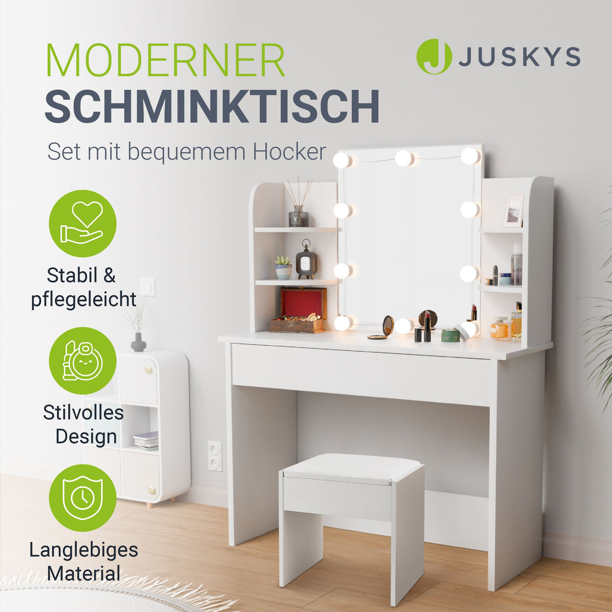 Make-uptafel Bella met kruk Melly