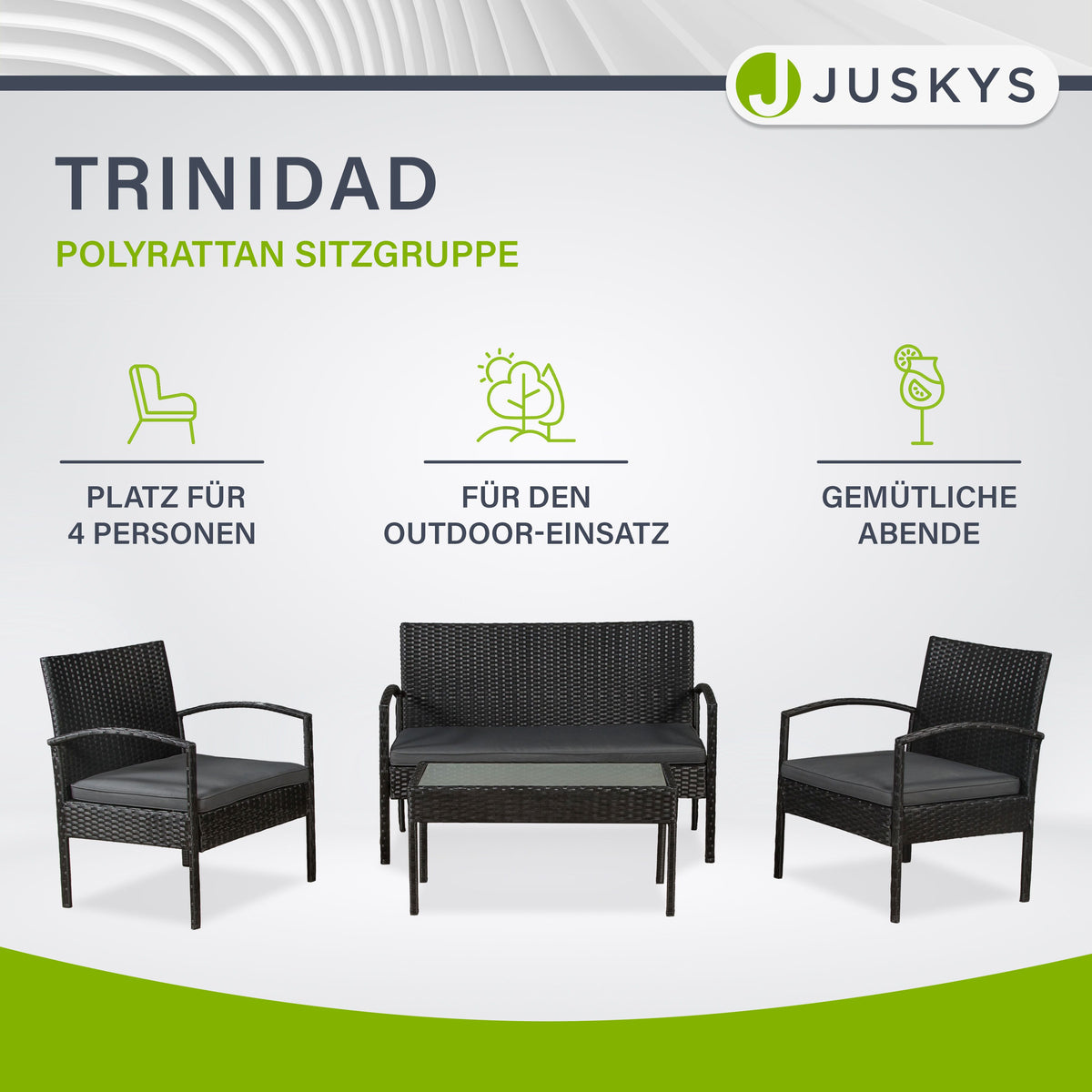 Polyrattan zitgroep Trinidad