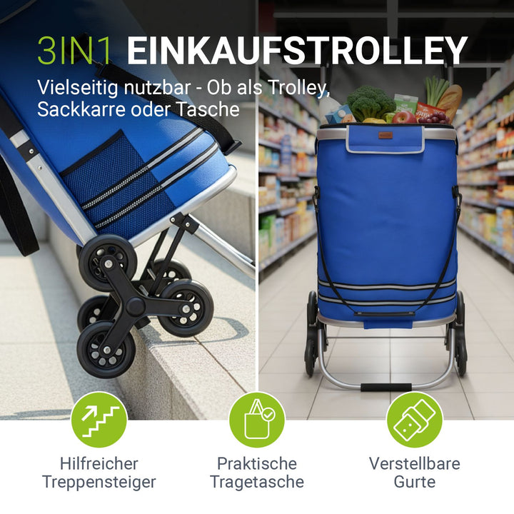 Trapklimmer met boodschappentrolley