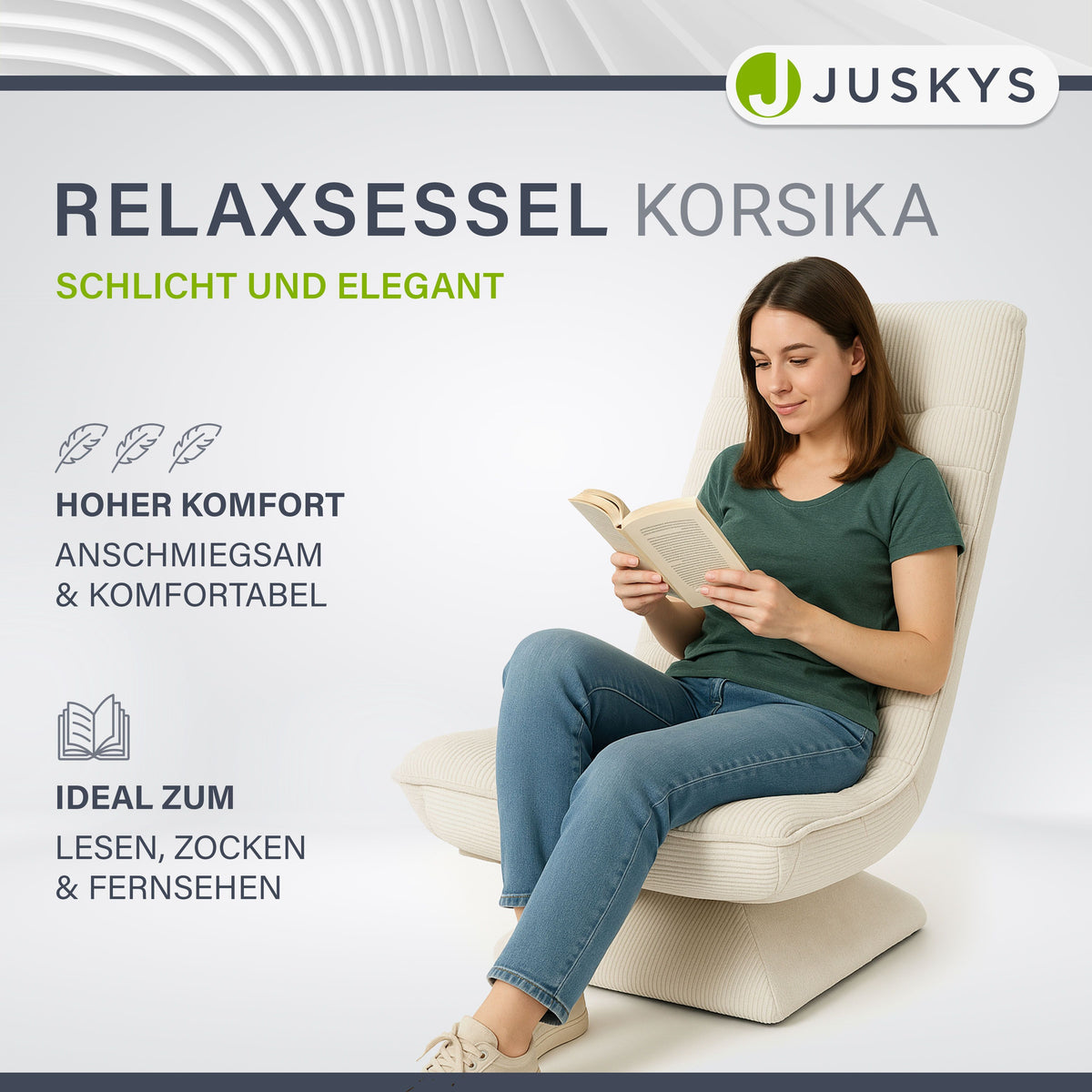 Ontspanning stoel Korsika met corduroy