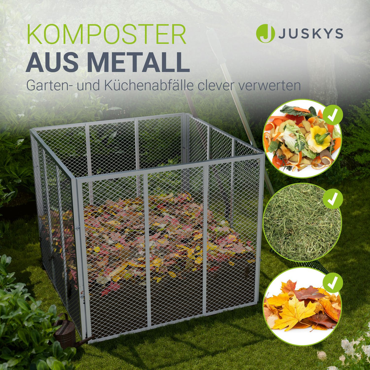 Metalen composter voor tuinafval