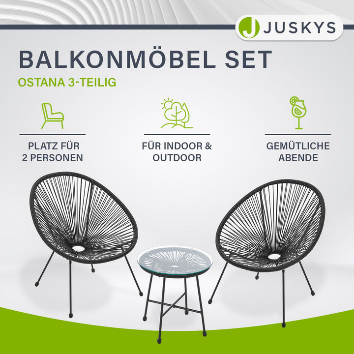 Balkonmeubelset Ostana 3-teilig