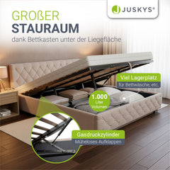 Gestoffeerd bed Nizza