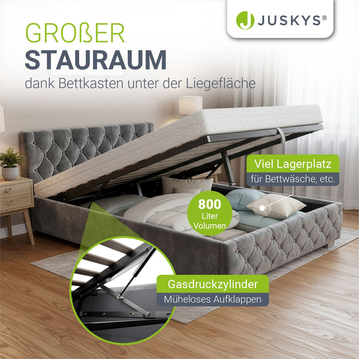 Gestoffeerd bed Nizza
