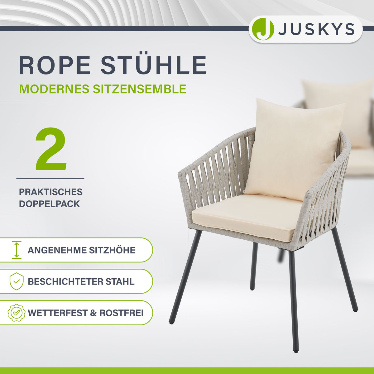 2er-Set Rope stoelen