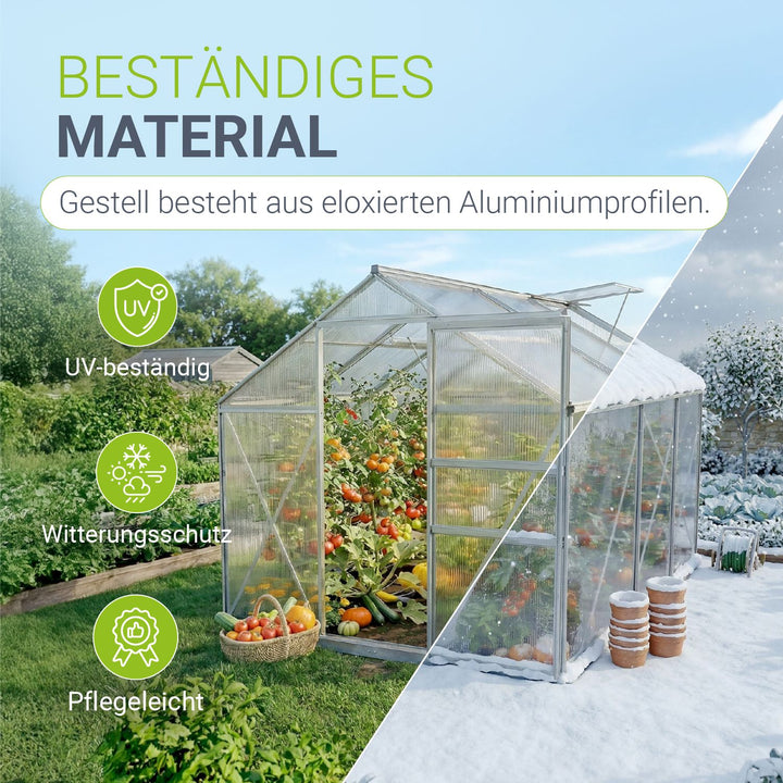 Aluminium kas met fundering