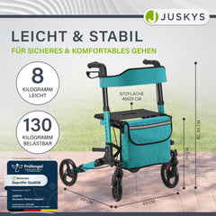 Aluminium rollator Vital met zitje