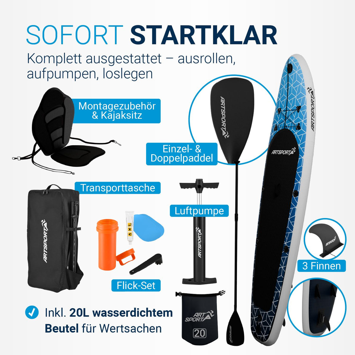 Staan Up Paddling Board met kajakstoel