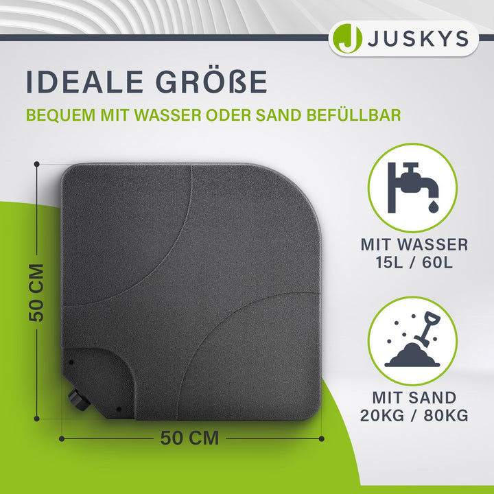 Paraplu gewicht 4er Set Quad