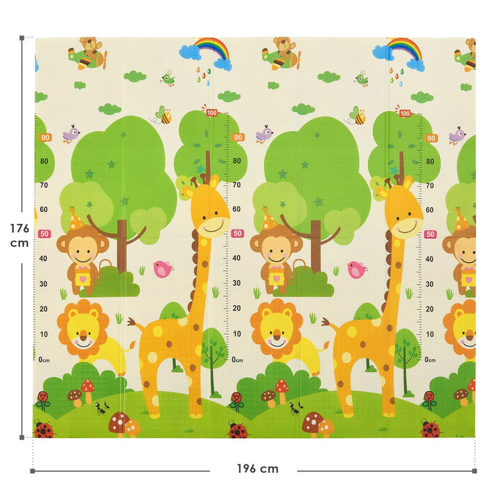 Speelmat 180 x 200 cm met diverse diermotieven