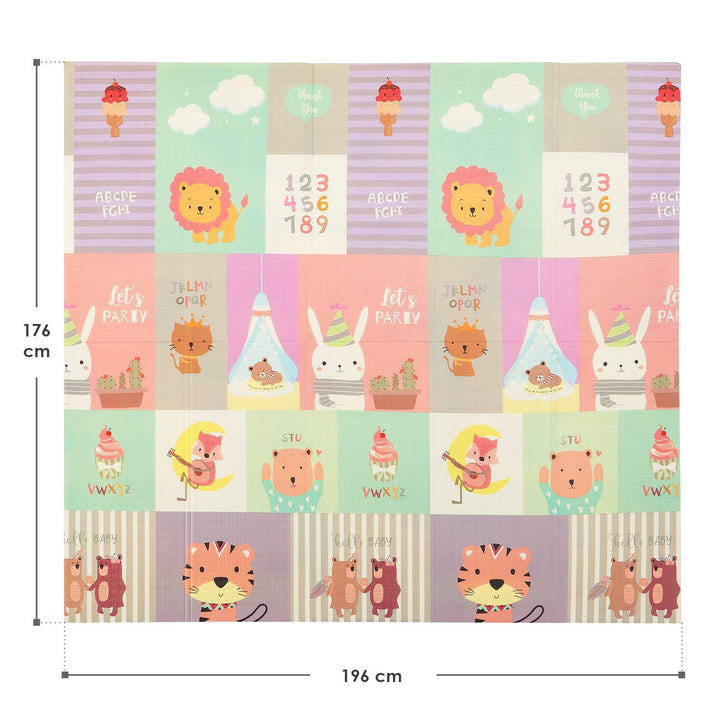 Speelmat 180 x 200 cm met diverse diermotieven