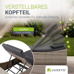 Opvouwbare ligstoel van polyrattan Lamia