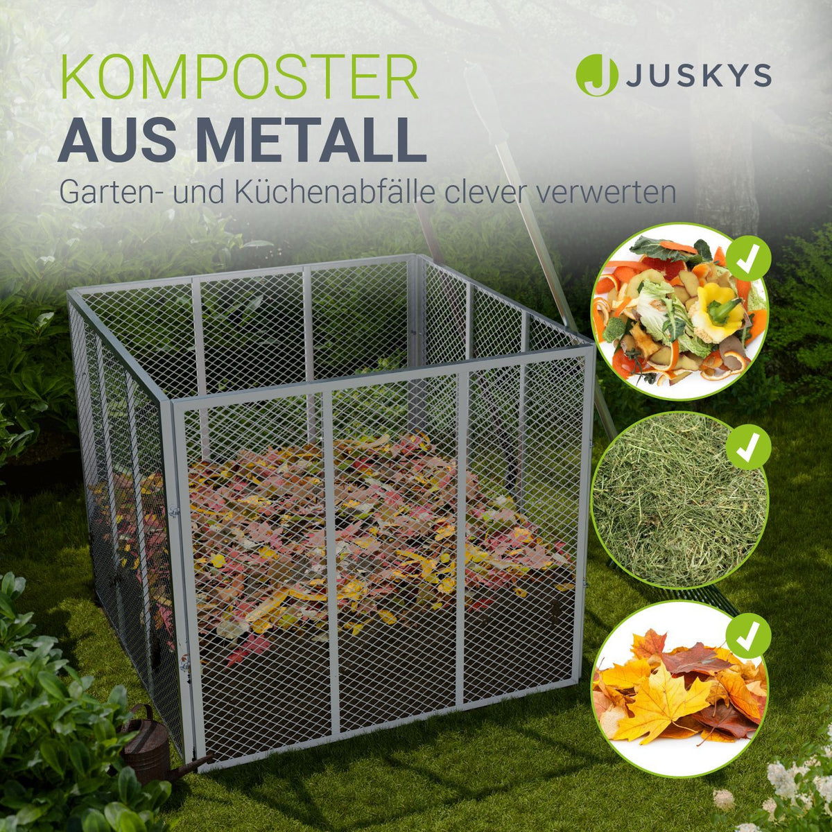Metalen composter voor tuinafval