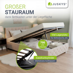 Gestoffeerd bed Nizza