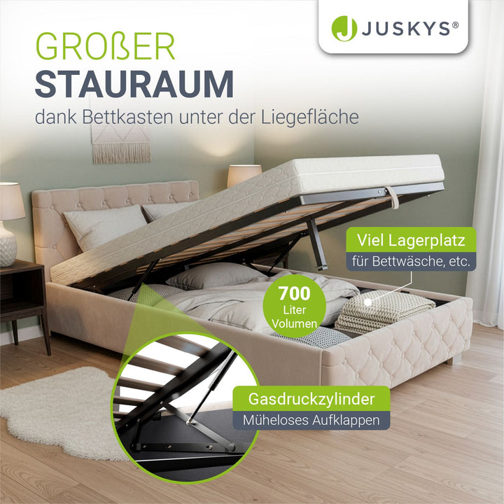 Gestoffeerd bed Nizza