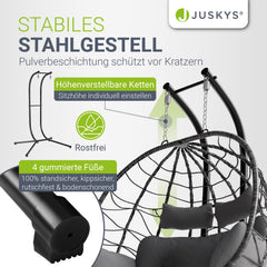 Polyrattan dubbele hangstoel Aria