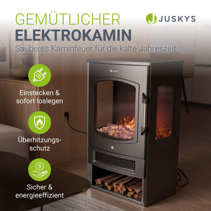 Elektrische haardkachel 1800W met vlameffect