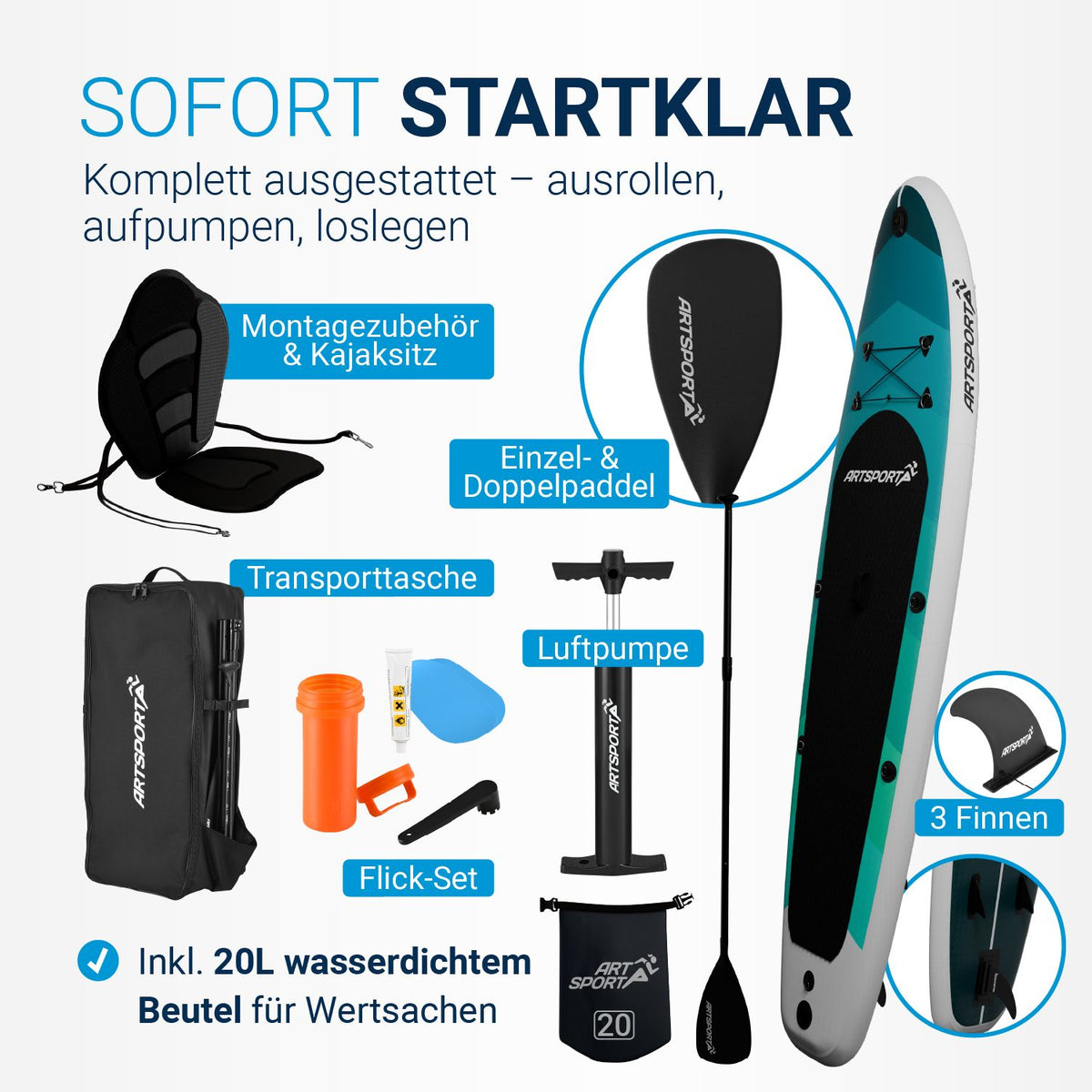 Staan Up Paddling Board met kajakstoel
