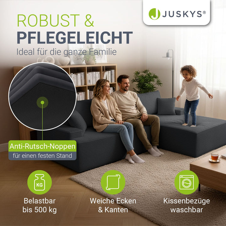 Bank Coredo met corduroy bekleding & gooi kussen