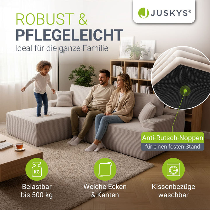 Bank Coredo met corduroy bekleding & gooi kussen