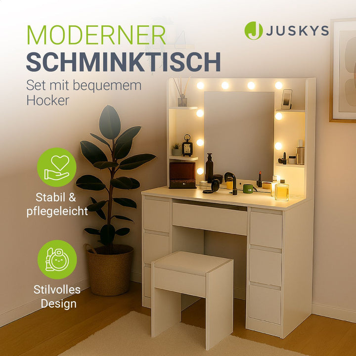 Make-uptafel met spiegel Malia