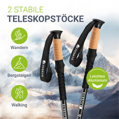 Nordic wandelstokken met accessoires