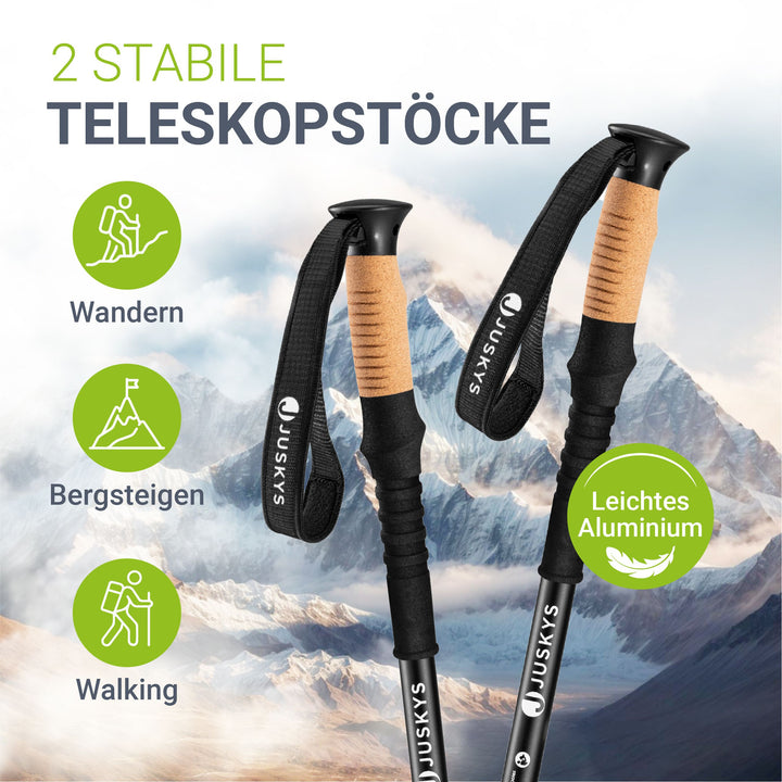 Nordic wandelstokken met accessoires