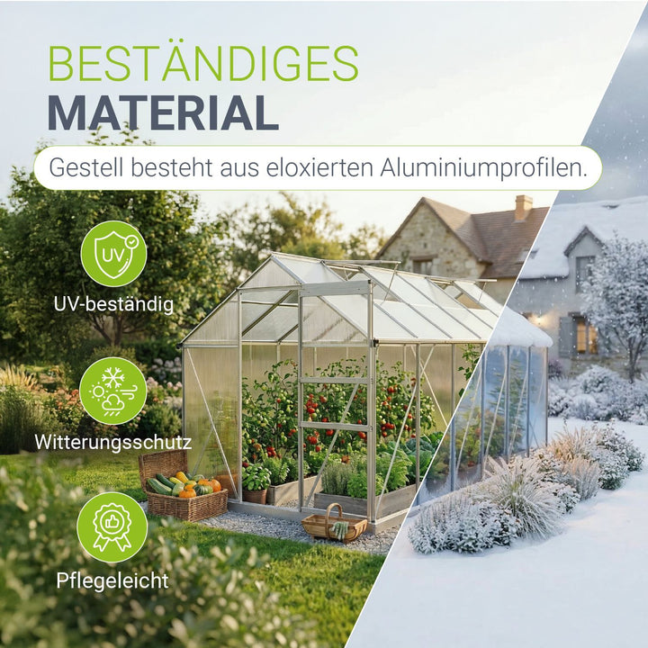 Aluminium kas met fundering