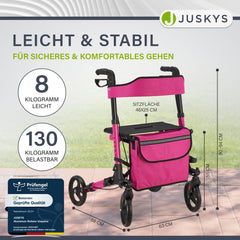 Aluminium rollator Vital met zitje