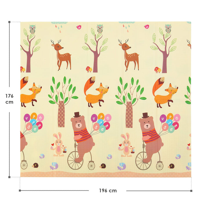 Speelmat 180 x 200 cm met diverse diermotieven