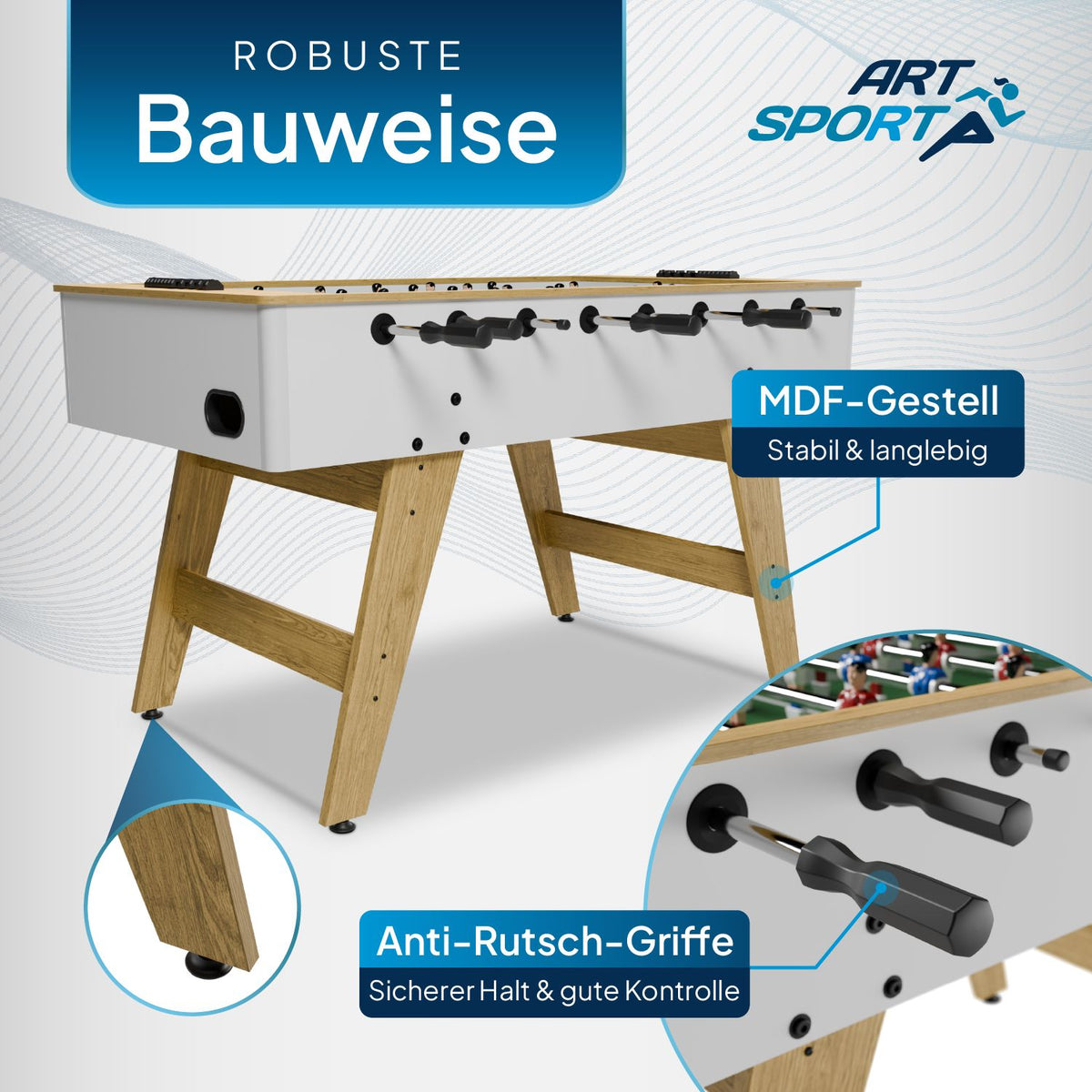 Tafelvoetbaltafel voor kinderen en volwassenen